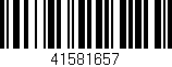 Código de barras (EAN, GTIN, SKU, ISBN): '41581657'