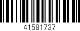 Código de barras (EAN, GTIN, SKU, ISBN): '41581737'