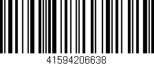 Código de barras (EAN, GTIN, SKU, ISBN): '41594206638'