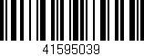 Código de barras (EAN, GTIN, SKU, ISBN): '41595039'