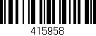 Código de barras (EAN, GTIN, SKU, ISBN): '415958'