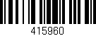 Código de barras (EAN, GTIN, SKU, ISBN): '415960'