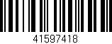 Código de barras (EAN, GTIN, SKU, ISBN): '41597418'
