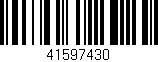 Código de barras (EAN, GTIN, SKU, ISBN): '41597430'