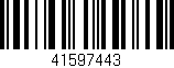 Código de barras (EAN, GTIN, SKU, ISBN): '41597443'