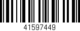 Código de barras (EAN, GTIN, SKU, ISBN): '41597449'