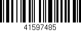 Código de barras (EAN, GTIN, SKU, ISBN): '41597485'