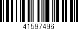 Código de barras (EAN, GTIN, SKU, ISBN): '41597496'