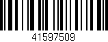 Código de barras (EAN, GTIN, SKU, ISBN): '41597509'