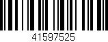 Código de barras (EAN, GTIN, SKU, ISBN): '41597525'