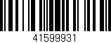Código de barras (EAN, GTIN, SKU, ISBN): '41599931'