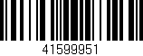 Código de barras (EAN, GTIN, SKU, ISBN): '41599951'