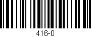 Código de barras (EAN, GTIN, SKU, ISBN): '416-0'