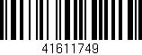 Código de barras (EAN, GTIN, SKU, ISBN): '41611749'