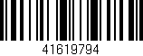 Código de barras (EAN, GTIN, SKU, ISBN): '41619794'