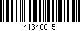 Código de barras (EAN, GTIN, SKU, ISBN): '41648815'