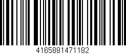 Código de barras (EAN, GTIN, SKU, ISBN): '4165881471182'