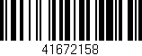 Código de barras (EAN, GTIN, SKU, ISBN): '41672158'