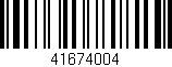 Código de barras (EAN, GTIN, SKU, ISBN): '41674004'