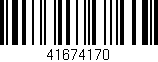 Código de barras (EAN, GTIN, SKU, ISBN): '41674170'