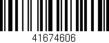 Código de barras (EAN, GTIN, SKU, ISBN): '41674606'