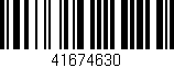 Código de barras (EAN, GTIN, SKU, ISBN): '41674630'
