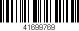 Código de barras (EAN, GTIN, SKU, ISBN): '41699769'