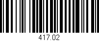 Código de barras (EAN, GTIN, SKU, ISBN): '417.02'
