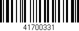 Código de barras (EAN, GTIN, SKU, ISBN): '41700331'