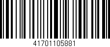 Código de barras (EAN, GTIN, SKU, ISBN): '41701105881'