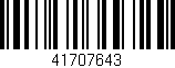 Código de barras (EAN, GTIN, SKU, ISBN): '41707643'