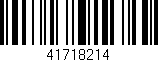 Código de barras (EAN, GTIN, SKU, ISBN): '41718214'