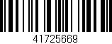 Código de barras (EAN, GTIN, SKU, ISBN): '41725669'
