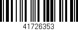 Código de barras (EAN, GTIN, SKU, ISBN): '41726353'