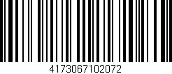Código de barras (EAN, GTIN, SKU, ISBN): '4173067102072'