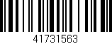 Código de barras (EAN, GTIN, SKU, ISBN): '41731563'