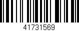 Código de barras (EAN, GTIN, SKU, ISBN): '41731569'