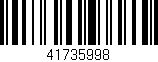 Código de barras (EAN, GTIN, SKU, ISBN): '41735998'