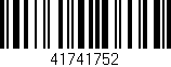 Código de barras (EAN, GTIN, SKU, ISBN): '41741752'