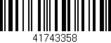 Código de barras (EAN, GTIN, SKU, ISBN): '41743358'