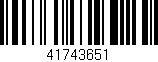 Código de barras (EAN, GTIN, SKU, ISBN): '41743651'