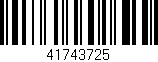 Código de barras (EAN, GTIN, SKU, ISBN): '41743725'