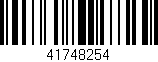 Código de barras (EAN, GTIN, SKU, ISBN): '41748254'