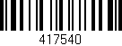 Código de barras (EAN, GTIN, SKU, ISBN): '417540'