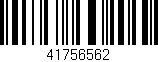 Código de barras (EAN, GTIN, SKU, ISBN): '41756562'