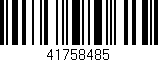 Código de barras (EAN, GTIN, SKU, ISBN): '41758485'