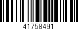Código de barras (EAN, GTIN, SKU, ISBN): '41758491'