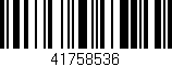 Código de barras (EAN, GTIN, SKU, ISBN): '41758536'