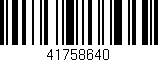 Código de barras (EAN, GTIN, SKU, ISBN): '41758640'