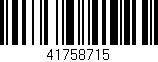 Código de barras (EAN, GTIN, SKU, ISBN): '41758715'